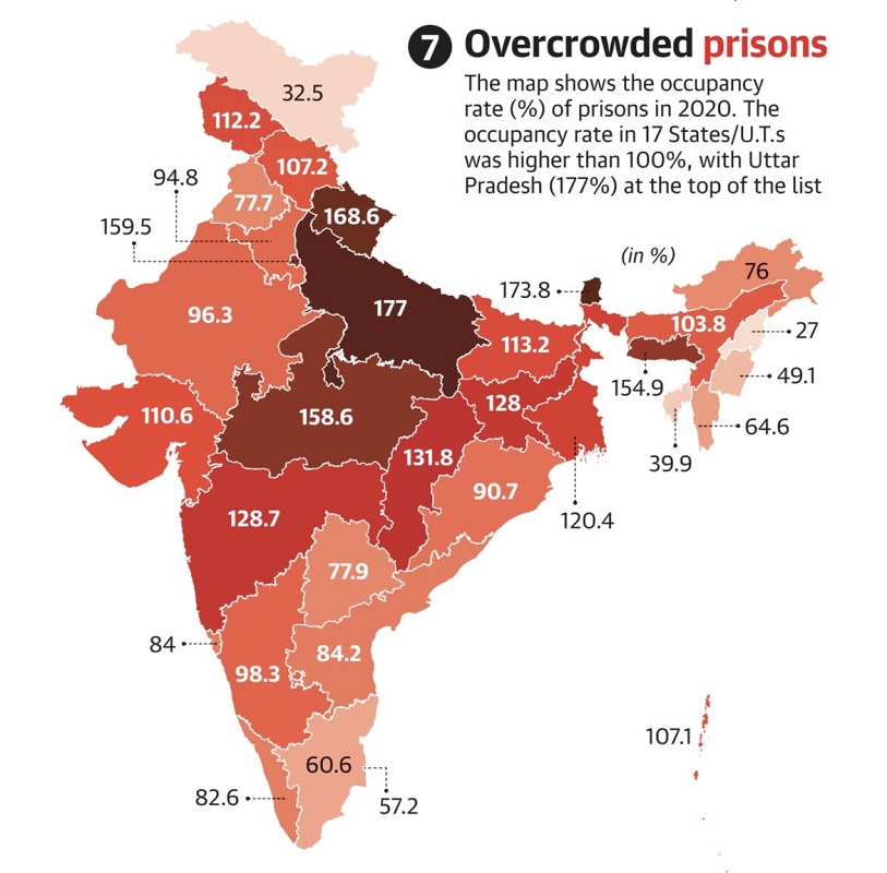 भारत की भीड़भाड़ वाली जेलें